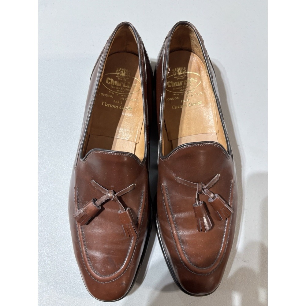 Church's Custom Grade Tassel Loafers – Brown Leather‎ – Size 10.5 – Made in Eng